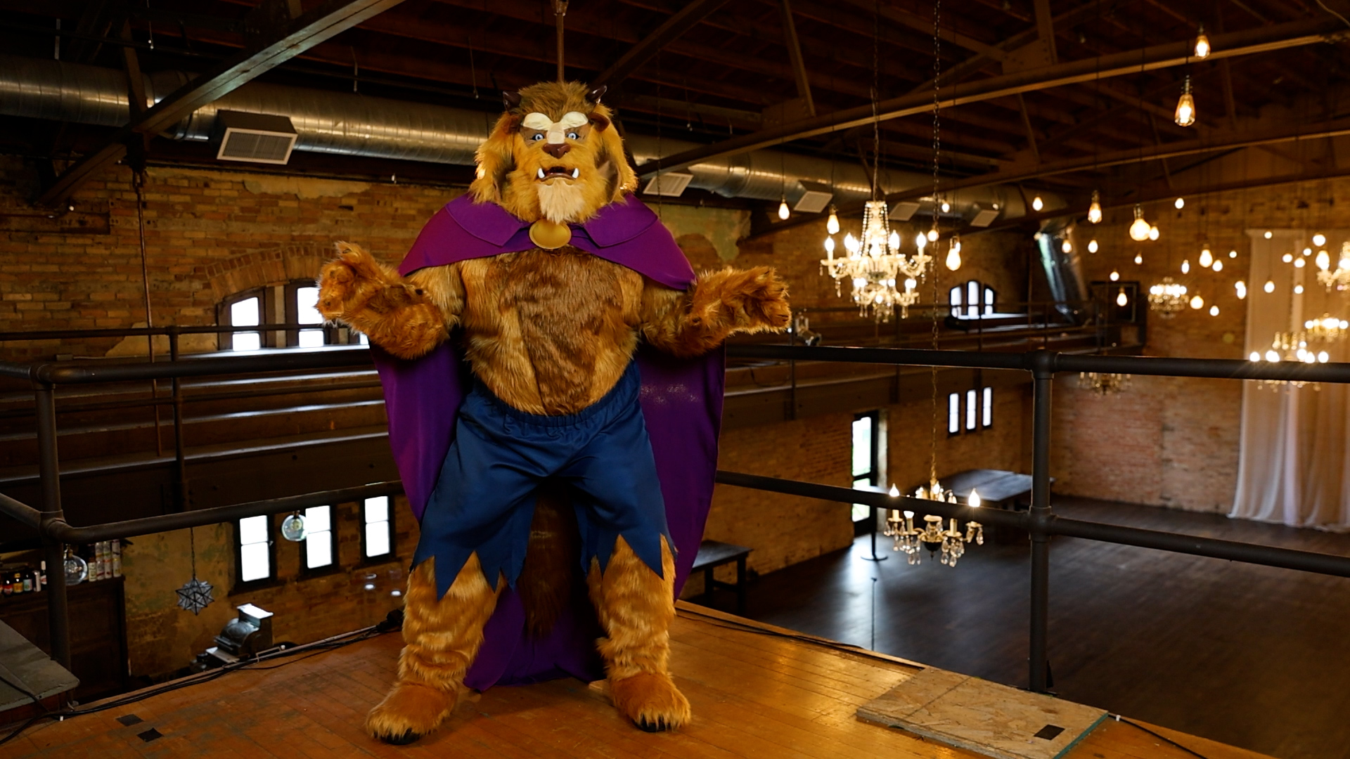 FUN94801PL Plus Size Authentic Caped Disney Beast Costume for Men